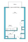 Studio (535 SF)