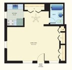 Studio, 1 Bath - 440 sq. ft.