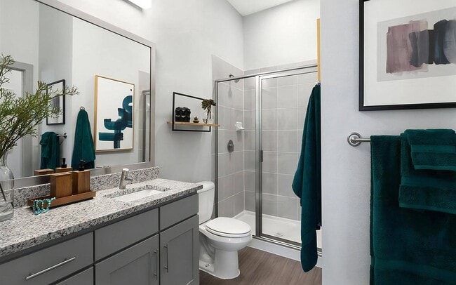 Counter space to either side of the sink means two people can share it.