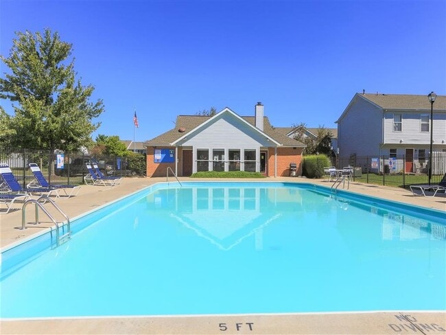 Outdoor pool amenity at the leasing office for River Valley Apartments in Lancaster, OH. - River Valley