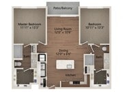 Floor plans are artist’s rendering. All dimensions are approximate. Actual product and specifications may vary in dimension or detail. Not all features are available in every apartment. Prices and availability are subject to change.
