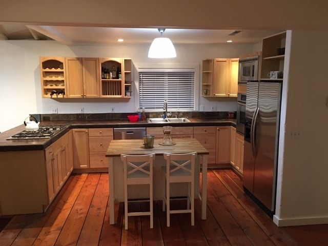 Kitchen view from dining area.
