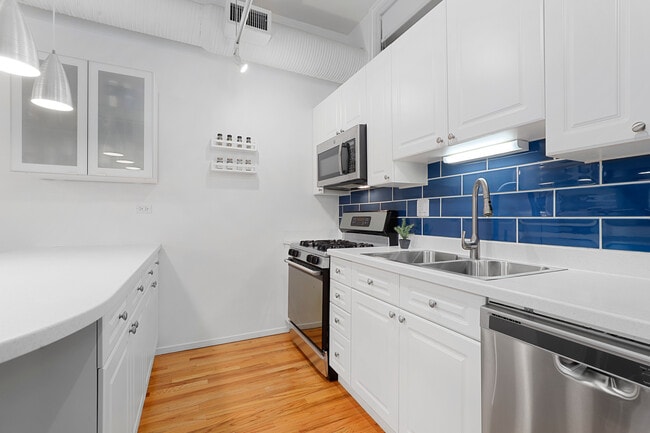 All stainless steel appliances - new sink, dishwasher, and microwave - 417 S Jefferson St Unit 409