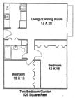 2BR/1BA