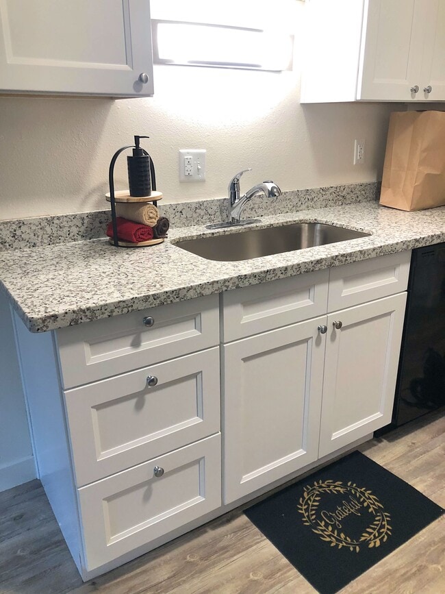 brand new countertops and cabinets