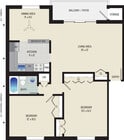 2 BR/ 1 BA (Style C1) | 930 sq. ft.