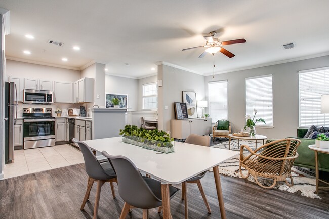 Kitchen and Dining Room area. - The Atlantic Stone Oak Apartments