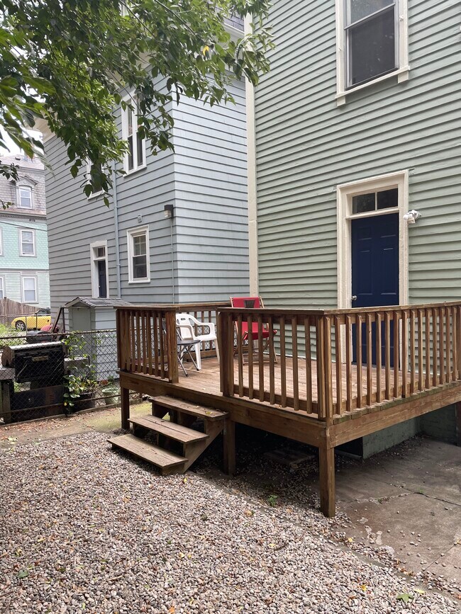 Rear Deck - 67 Vernon St Unit #1