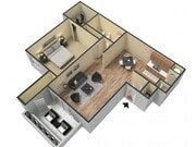 Plano de planta 1 | Apartamentos en Sacramento | The Confluence