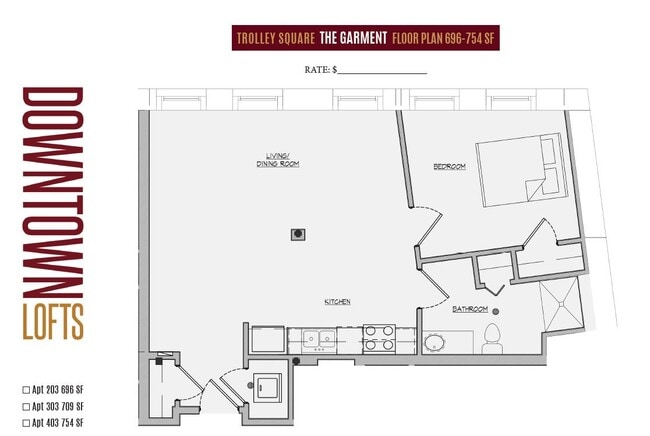 Garment Floor Plan - Downtown Lofts
