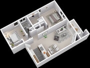 2 Bedroom 1 Bathroom 903 Sq. Ft.