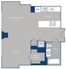 Studio / 17 floor plan One Superior Place