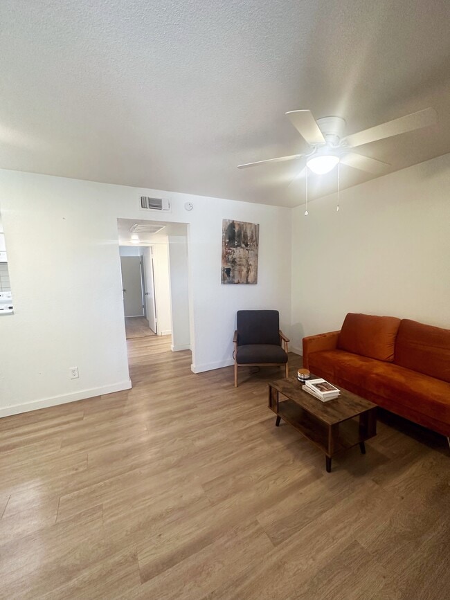 Livingroom View from Front Door 1 bedroom unit - DR 2101 16th Street (Nomad Apartments)