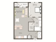 A2 | 1 bed 1 bath | 737 sq ft