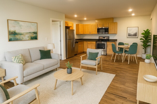 2 Bedroom / 2 Bathroom Living Room - Quiet Meadows Rental