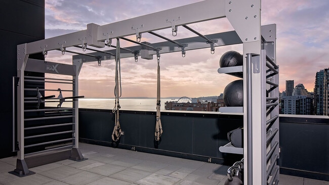 Apartment community Fitness Center at Griffis Seattle Waterfront in Seattle, Washington.