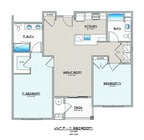 Explore this chic urban apartment layout, optimized for comfort and style.