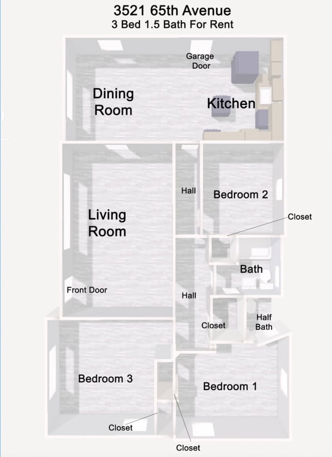 Photo - 3 Bed 1.5 Bath House for Rent