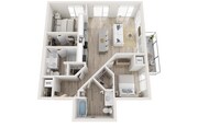 Plan D3 | 2 bedroom, 2 bathroom