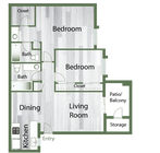 C1 Two Bedroom, Two Bath