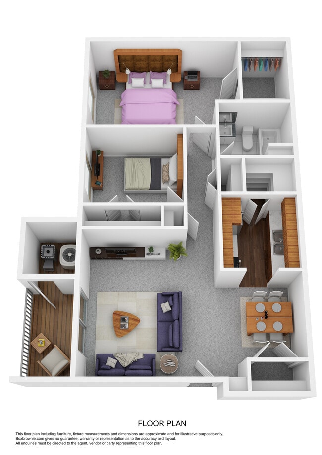 The Bay - 3D Layout - Hidden Harbor Villas Unit 29