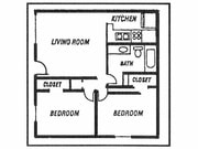 2BR/1BA