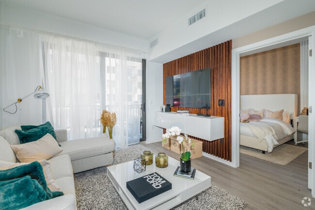 Sala de estar del apartamento modelo