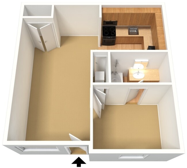 1B1B - Madison - 550 Sq Ft - 3D.jpg - Bluffs at Epps Bridge