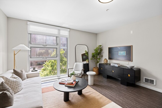 Spacious Living Room at L Seven Apartments in San Francisco, CA 94103