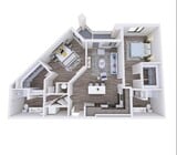 2 Bedroom, 2 Bathroom