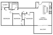 3BR/1BA
