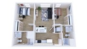 2 Bed, 2 Bath Classic