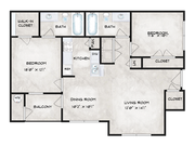 2 Bedroom Floor Plan