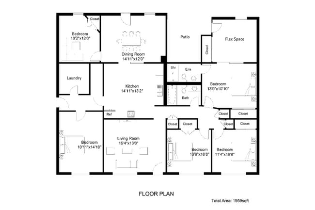 Photo - 5Bed/2Bath House at 35th Ave/Cactus! Move-In Ready on 04/02/2026! -- NO HOA!