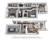 The Calusa is a 3-bed x 2.5-bath 1,504 SF townhome.