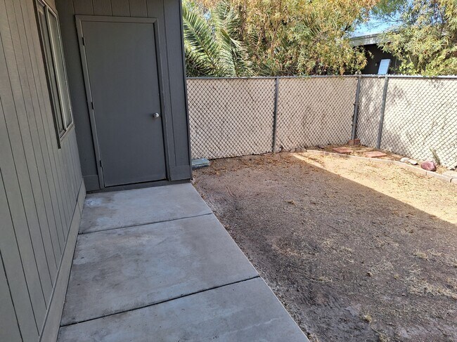 Back yard & storage unit