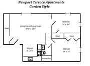 2 habitaciones, jardín