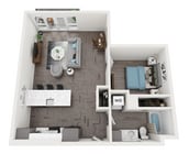 1X1 Alcove floor plan Mercato Grove