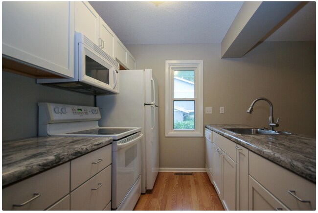 white appliances including stove, microwave, fridge and dishwasher - 5662 Wood Duck Cir