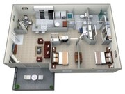 2x2- 1007 Sqft