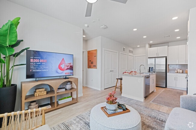 1BR, 1BA - 678SF - Living Room - Prose Canopy