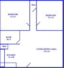 2BR/1BA