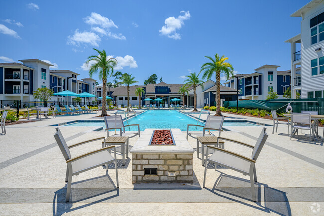 Pool & Outdoor Lounge Area - The Waters at Ransley Apartments