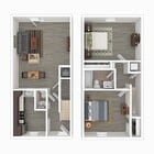 Terrace View 2x1.5 Townhome 3D