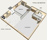 1BR/1BA