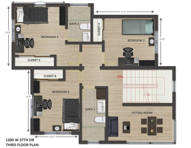 Photo - 1200 W 37th Dr Unidad Room 1