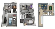 2 car garage with basement