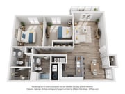 B1_2Bed_2Bath_972 Sq Ft