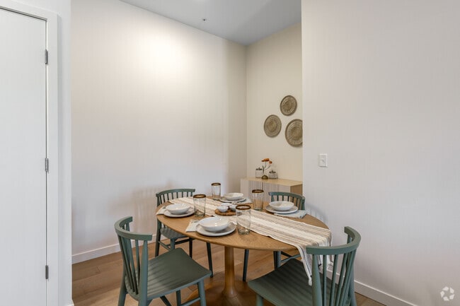 2BR, 2BA, - 1027SF, - Dining Area