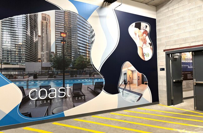 Pedway access to all your favorite Lakeshore East restaurants and shops - Coast at Lakeshore East Apartments